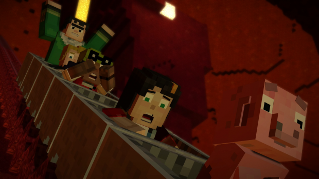 In einer l&auml;ngeren Zwischensequenz geht es wild zu. (Screenshot: Golem.de)